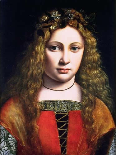 a youth crowned with flowers